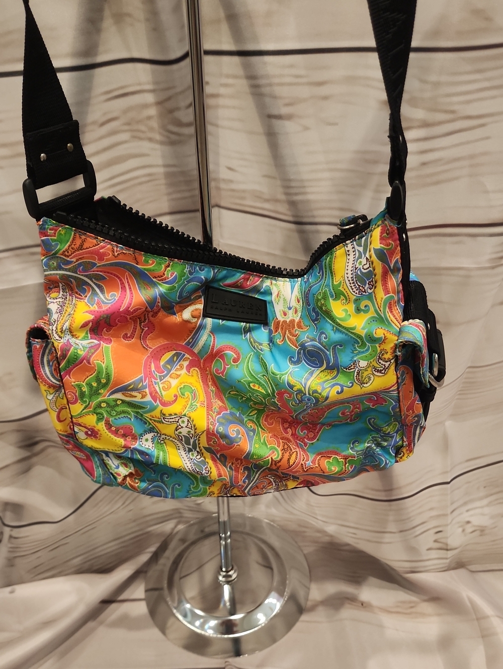 Ralph Lauren Colorful Paisley Crossbody Bag - Multicolor - Picture 2 of 4